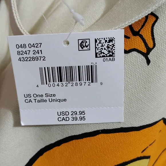 New American Eagle Snoopy Halloween Canvas Tote Bag |  💯 Cotton - Picture 5 of 7